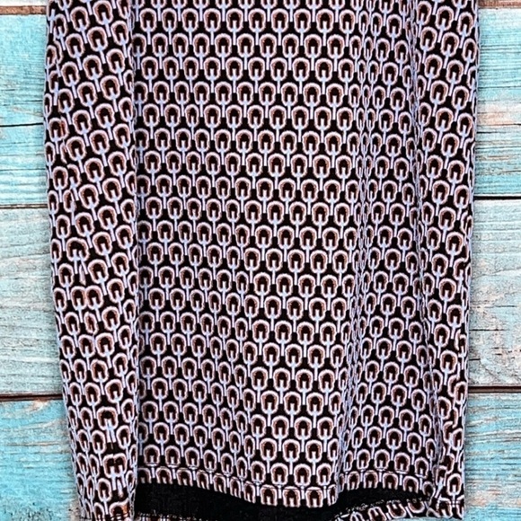 Zara Mini Dress M Retro Design Textured Black Blue Orange Stretch Tank Style - Picture 11 of 12